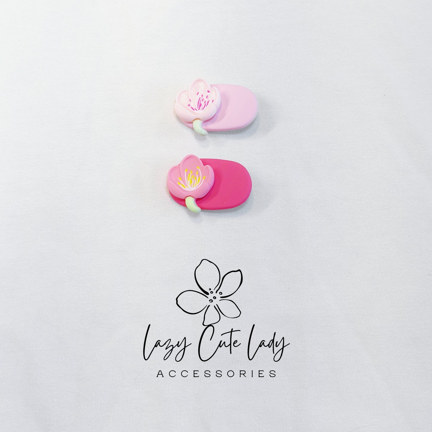 Trio of Blossoms Hair Set – Sakura, Peach & Tulip Edition- Gift