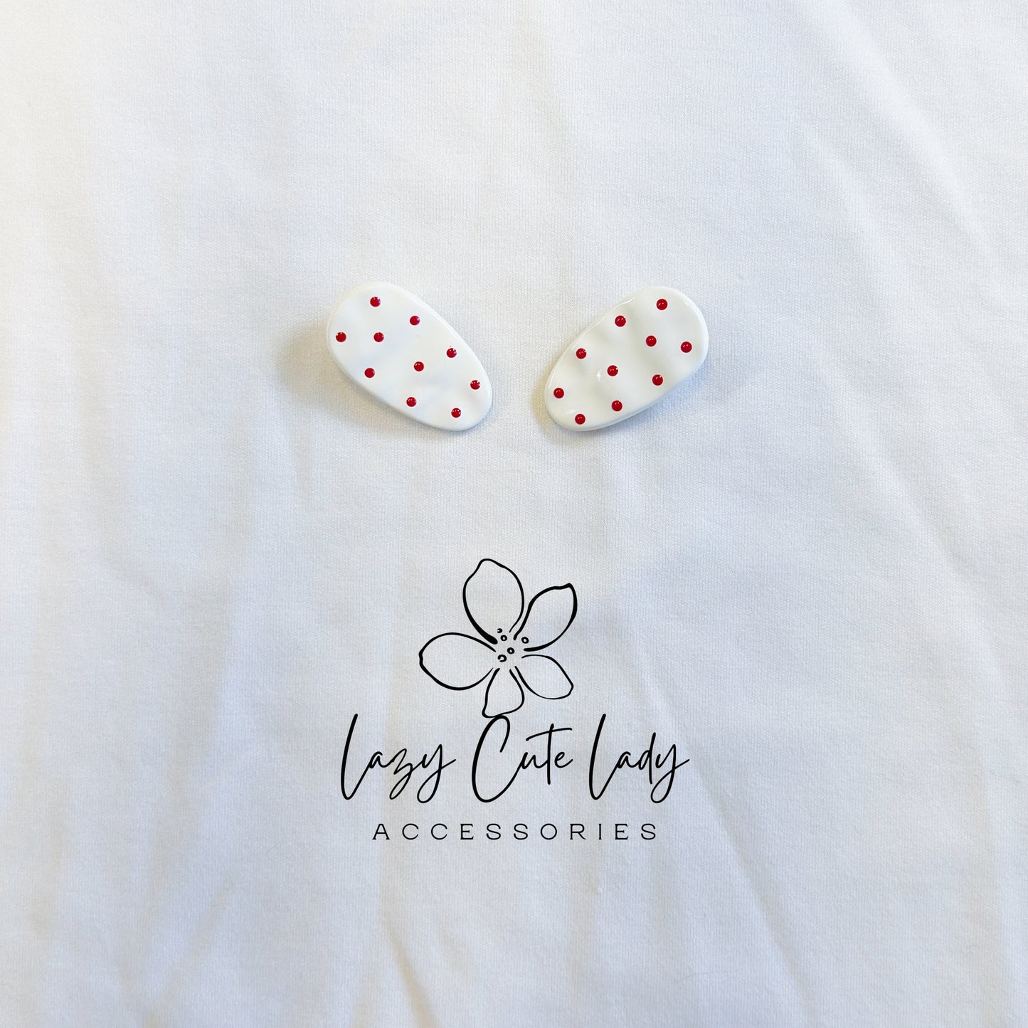 Cute Polka Dot Oval Hair Clips-Candy Color Polka Dot Hair Clips for Girls – Kawaii Barrettes, Cute Non-slip Hair Accessories
