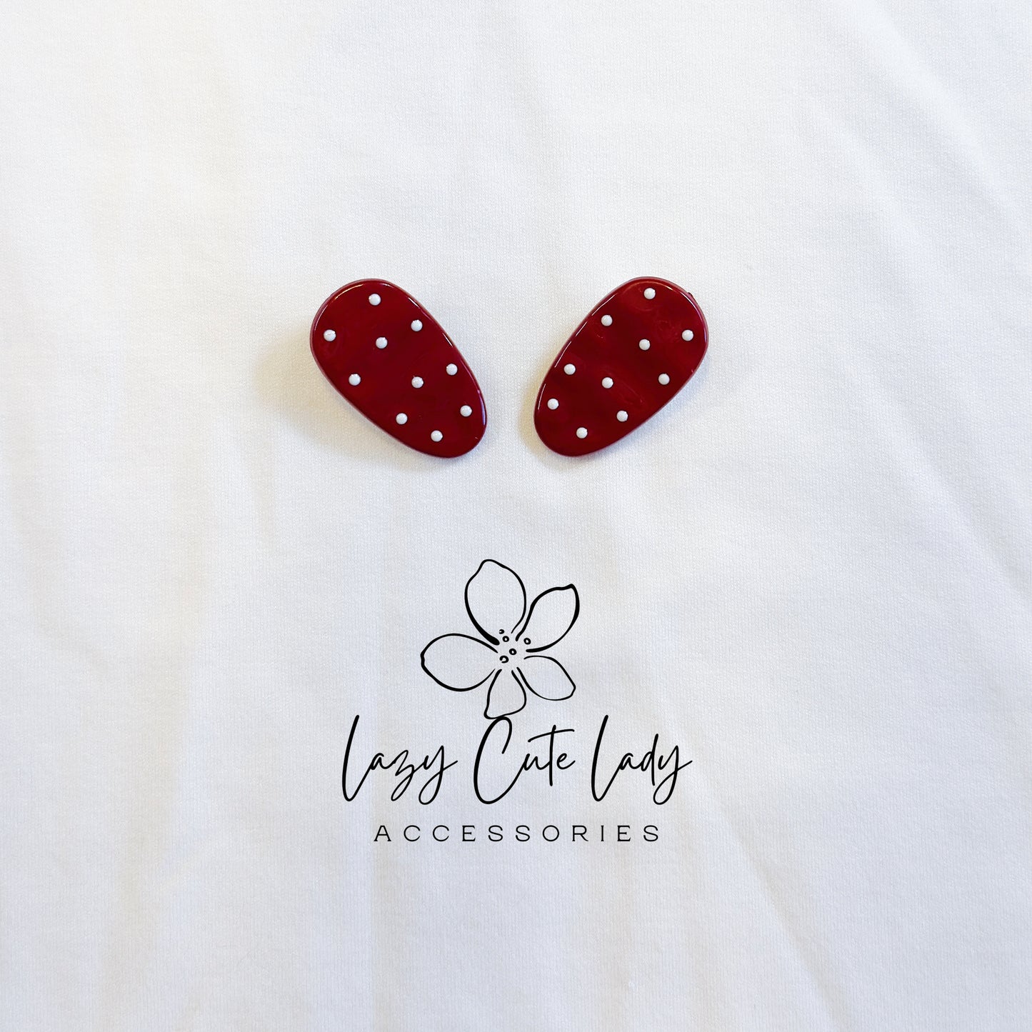 Cute Polka Dot Oval Hair Clips-Candy Color Polka Dot Hair Clips for Girls – Kawaii Barrettes, Cute Non-slip Hair Accessories