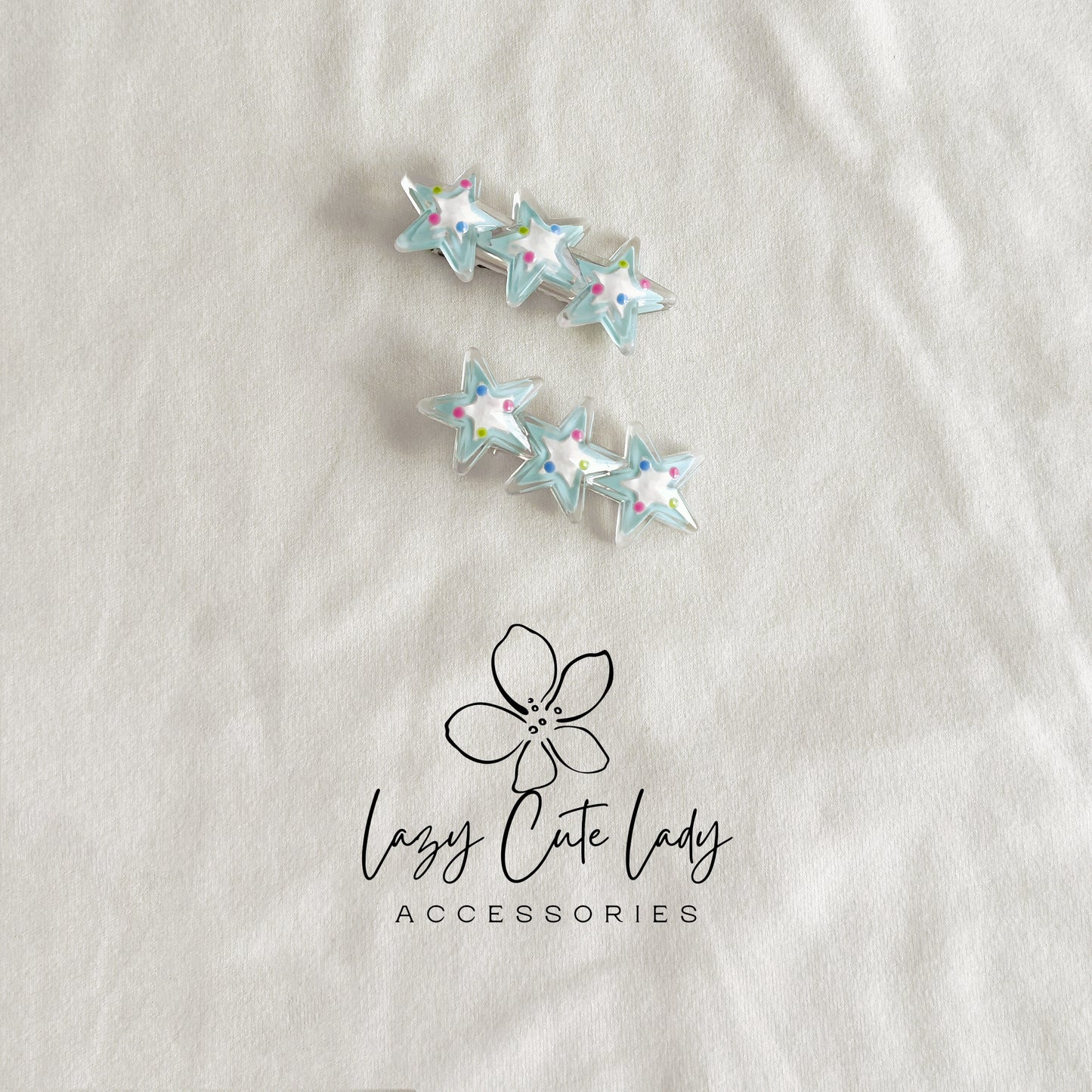 Colorful Star Hair Clip Set – Playful & Lightweight Barrettes for All Ages