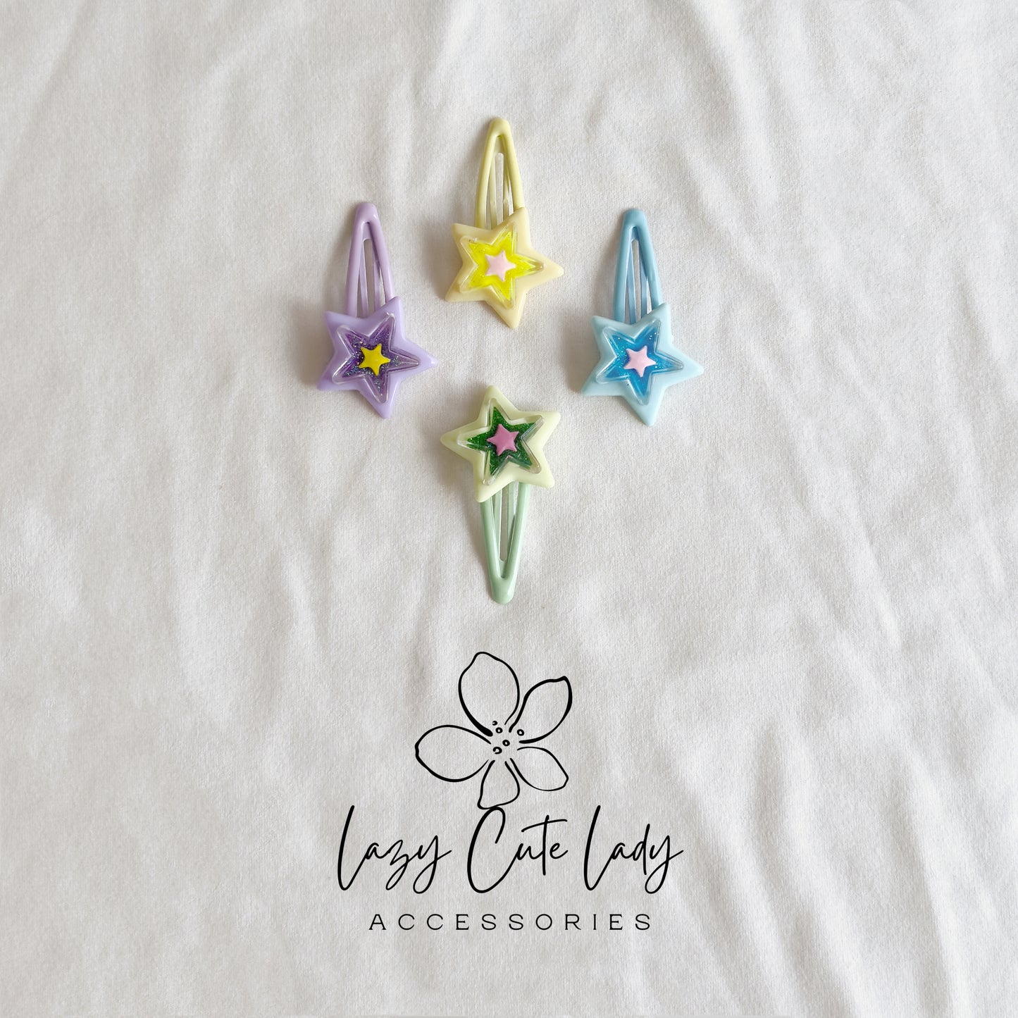 Layered Star Snap Clip Set – Colorful & Fun for Kids and All Ages
