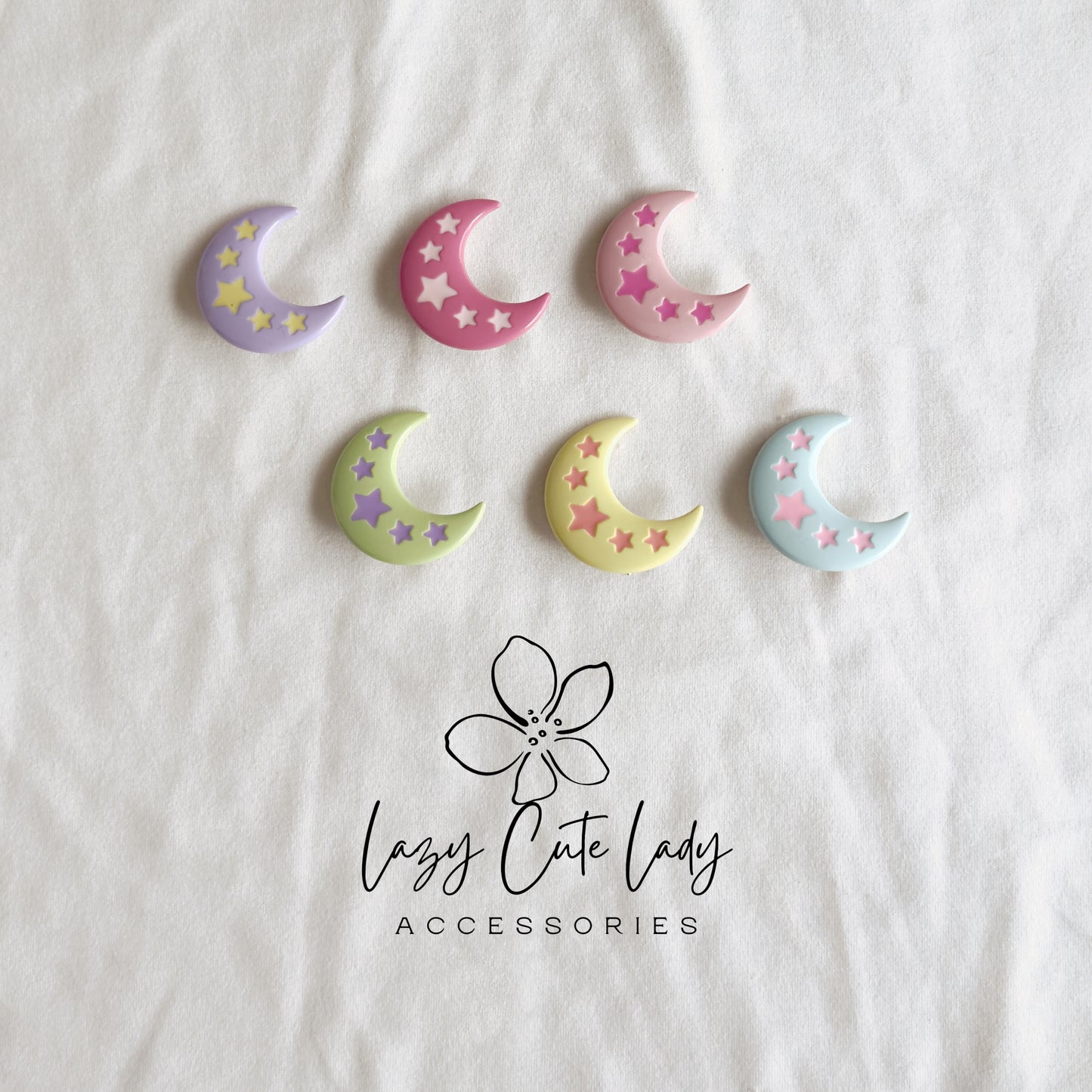 Moon & Stars Hair Clips – Pastel Celestial Dreams for Every Day