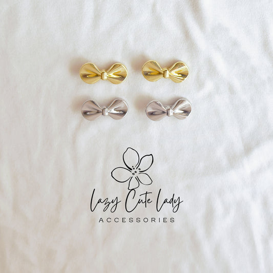 Metallic Bow Hair Clips – Chic & Minimalist Elegance