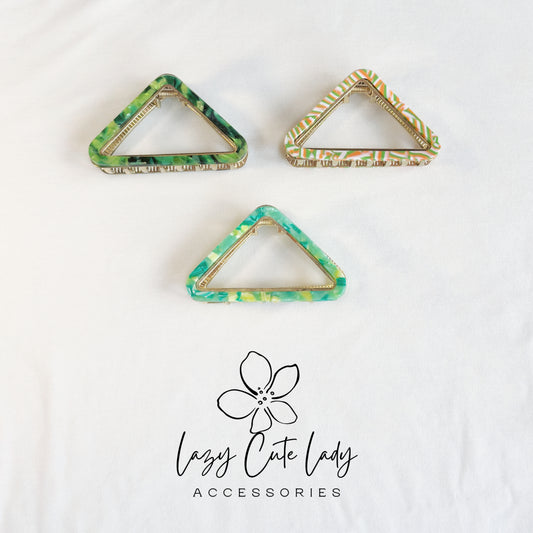 Eco Acetate Triangle Hair Claw Clip – Modern Geometric Design