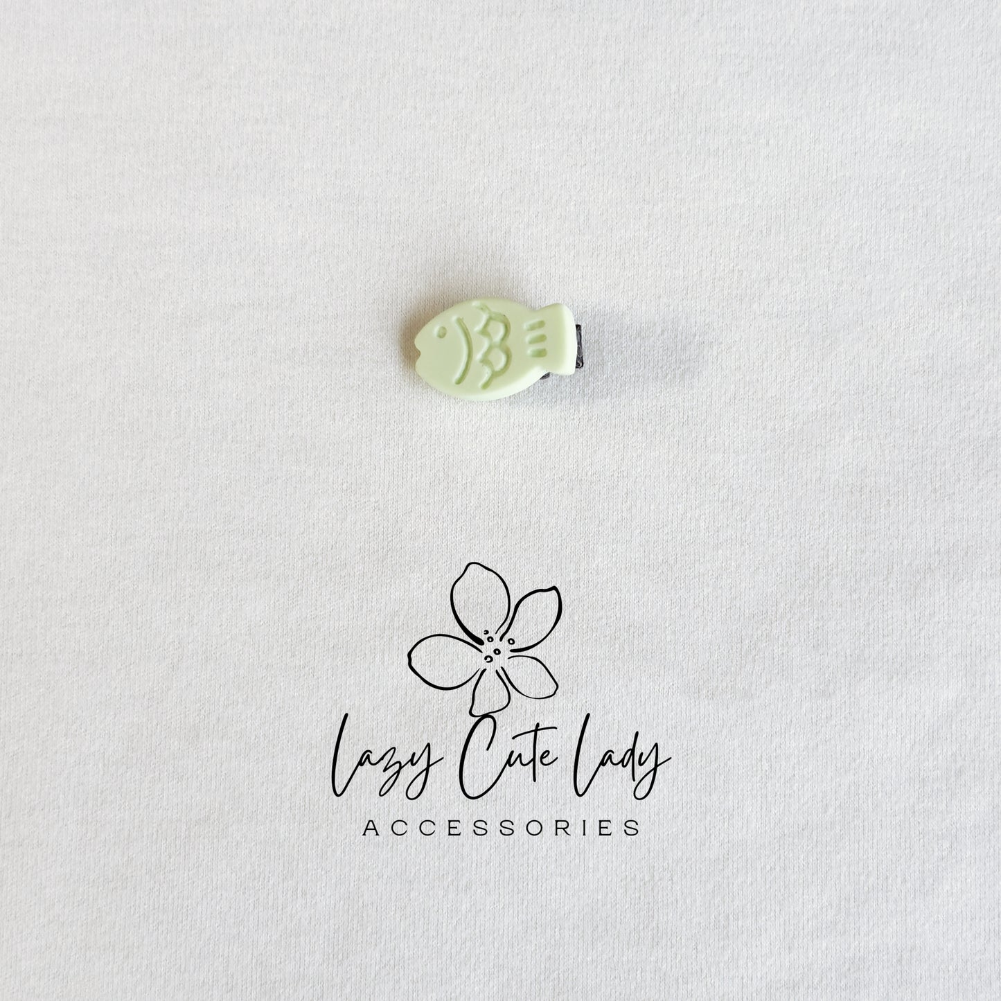 Mini Embossed Fish Hair Clips – 1" Pastel Snap Clips for All Ages
