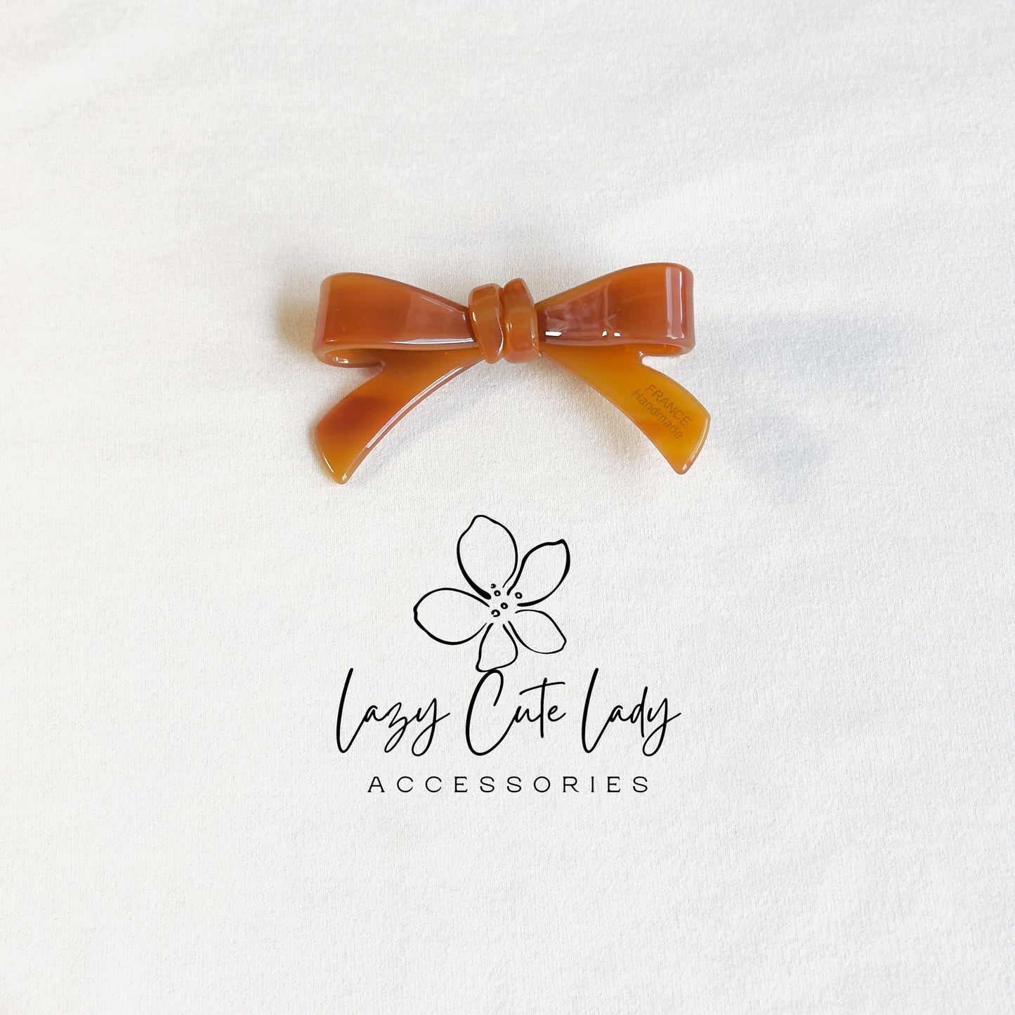 Eco Acetate Bow Hair Clip – Elegant French Style Barrette for All Ages