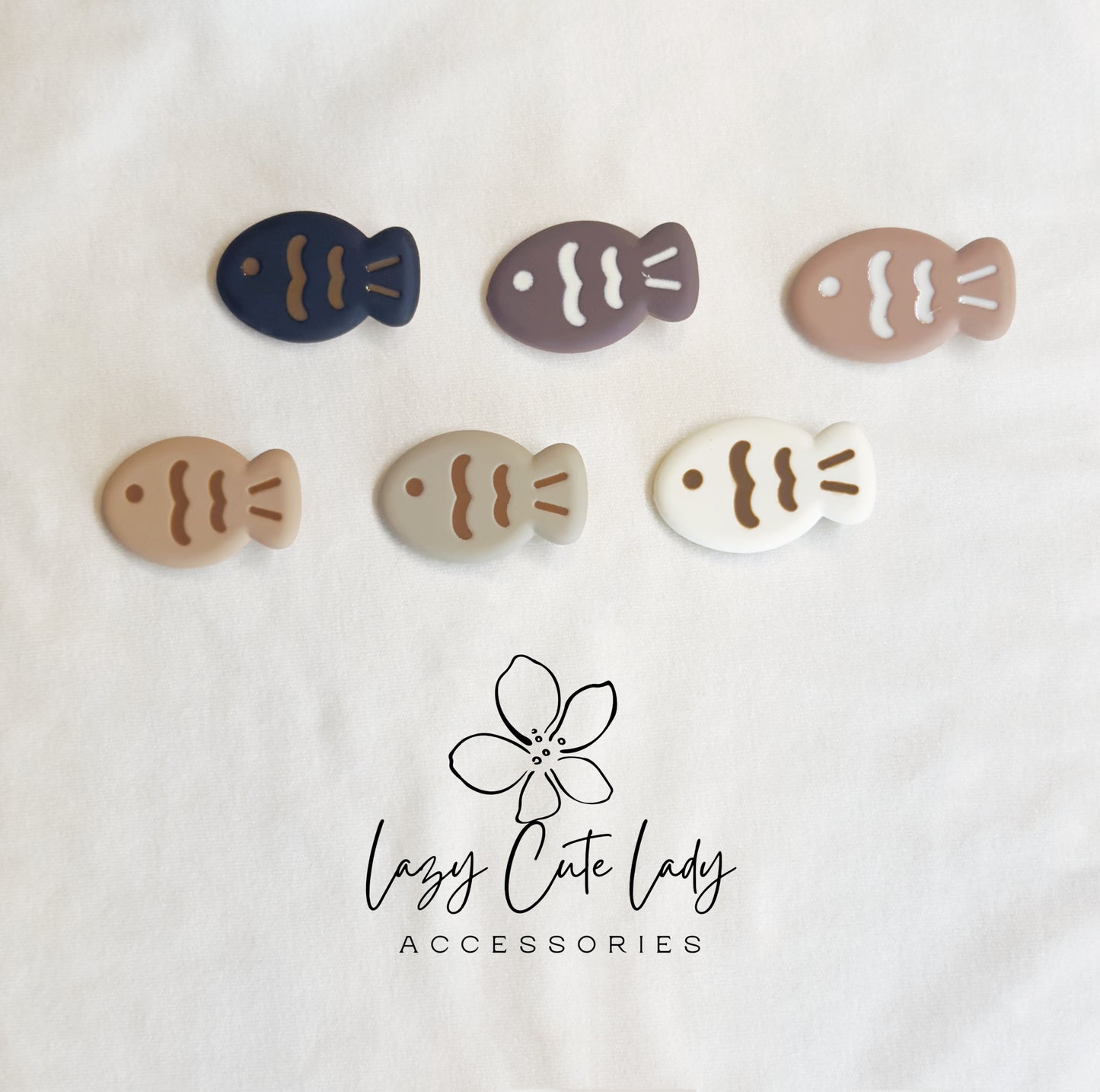 Mini & Standard Summer Fish Hair Clips – New Pastel Colors for Summer