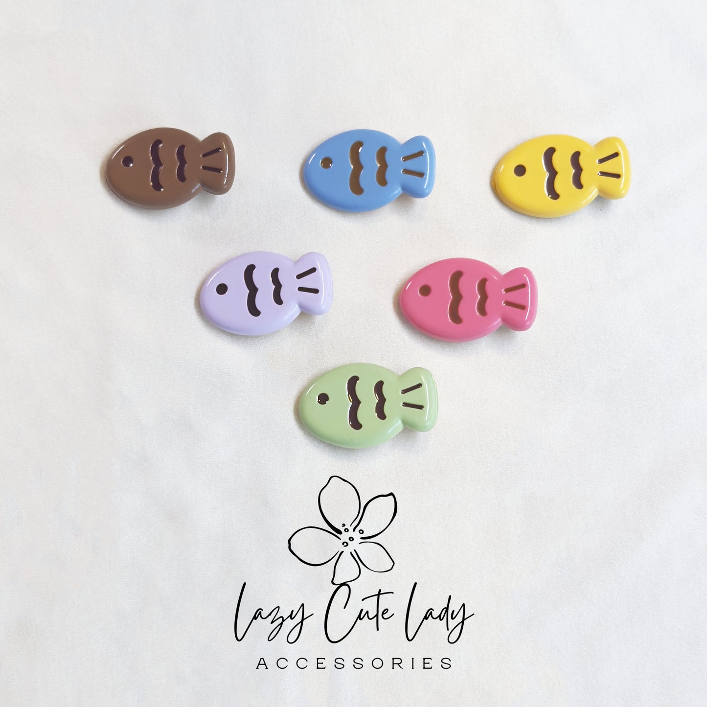 Mini & Standard Summer Fish Hair Clips – New Pastel Colors for Summer