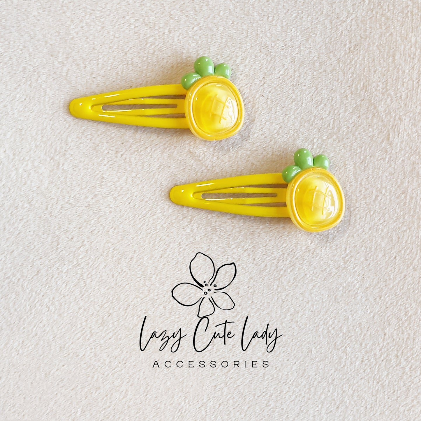 Fruit Hair Clips – Cute Snap Barrettes for Kids (Set of 5 Fruits)