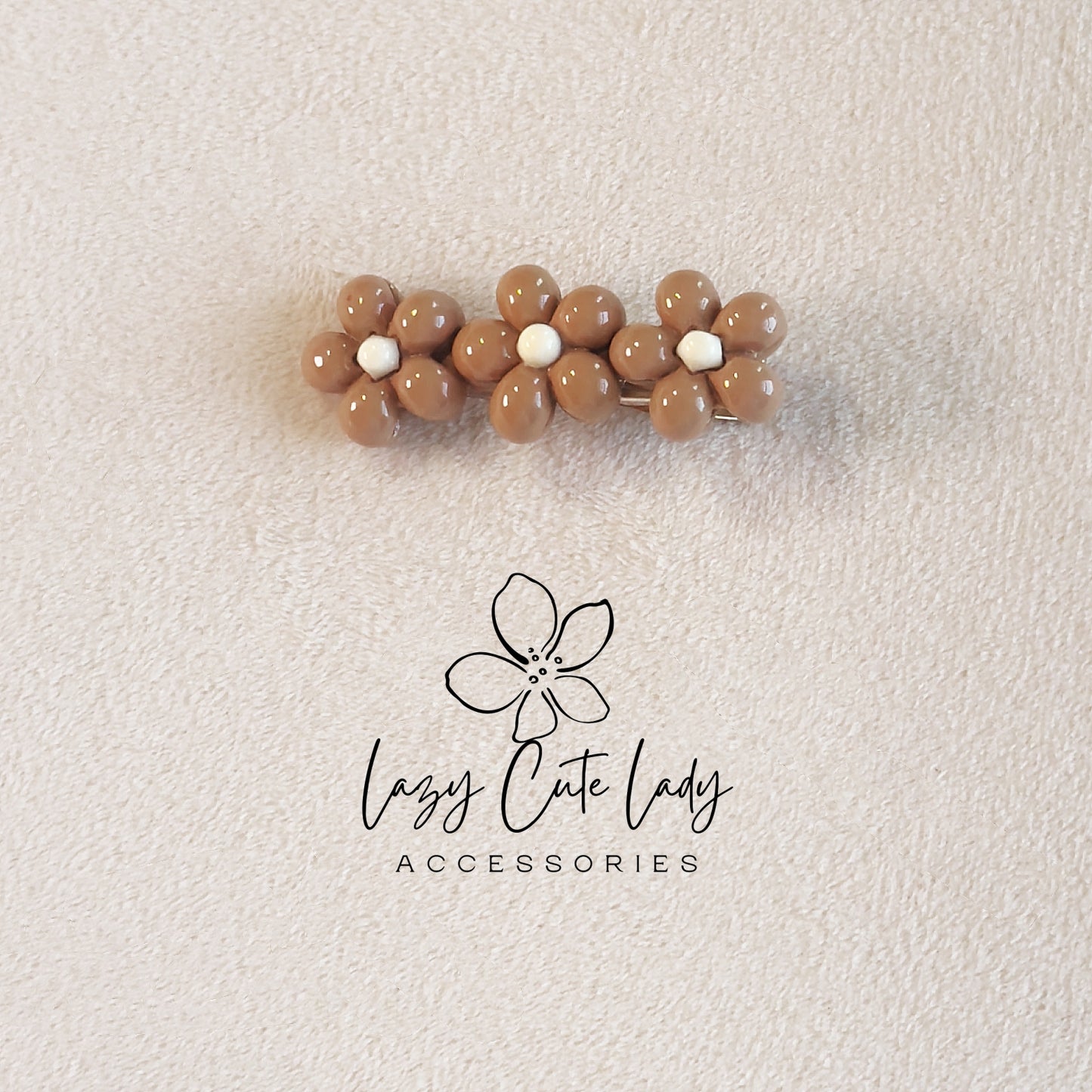 Teddy Bear, Flower & Carrot Hair Clips Set