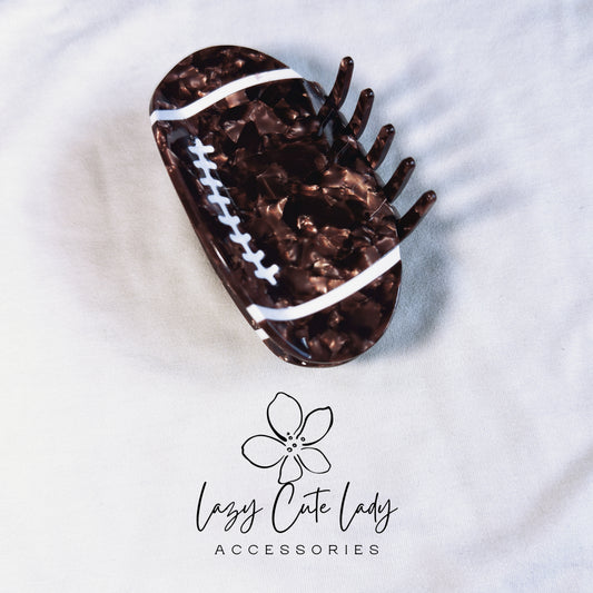Acetate Football Hair Claw