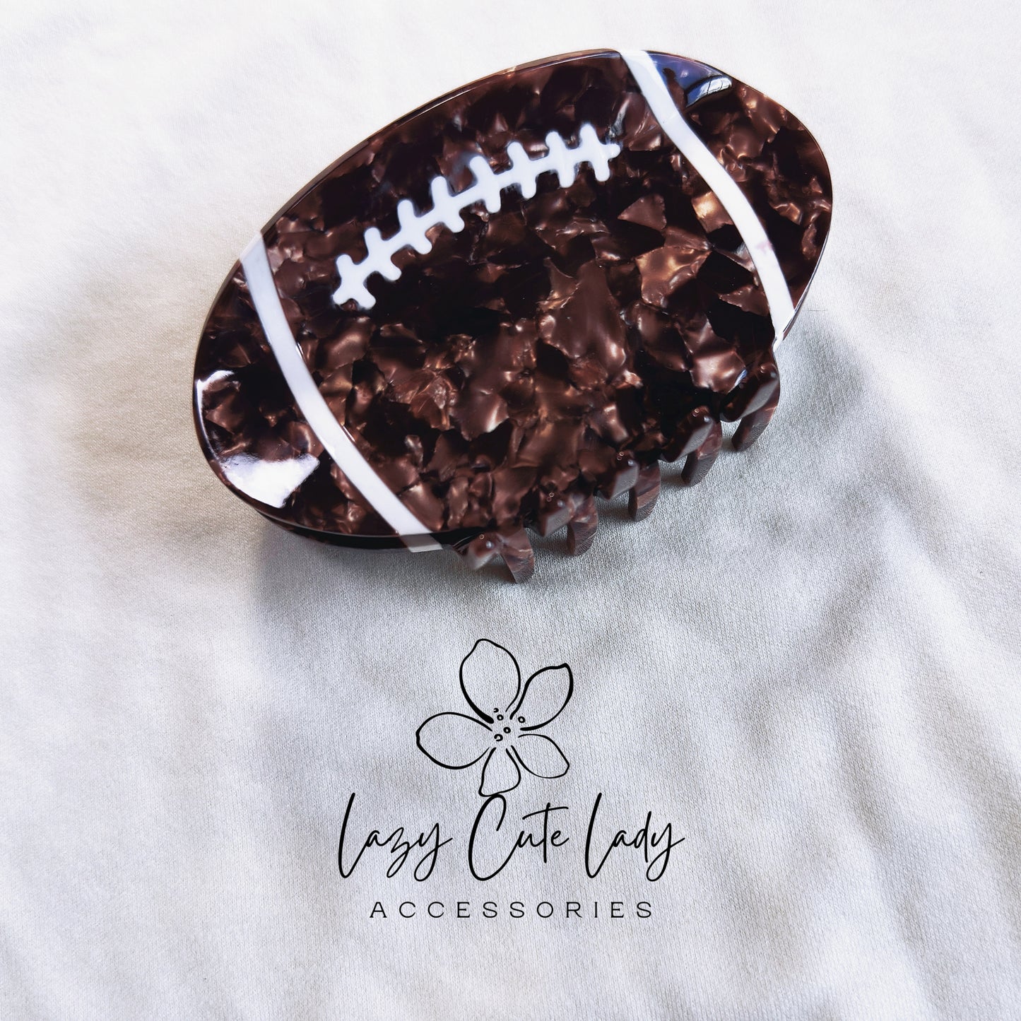 Acetate Football Hair Claw