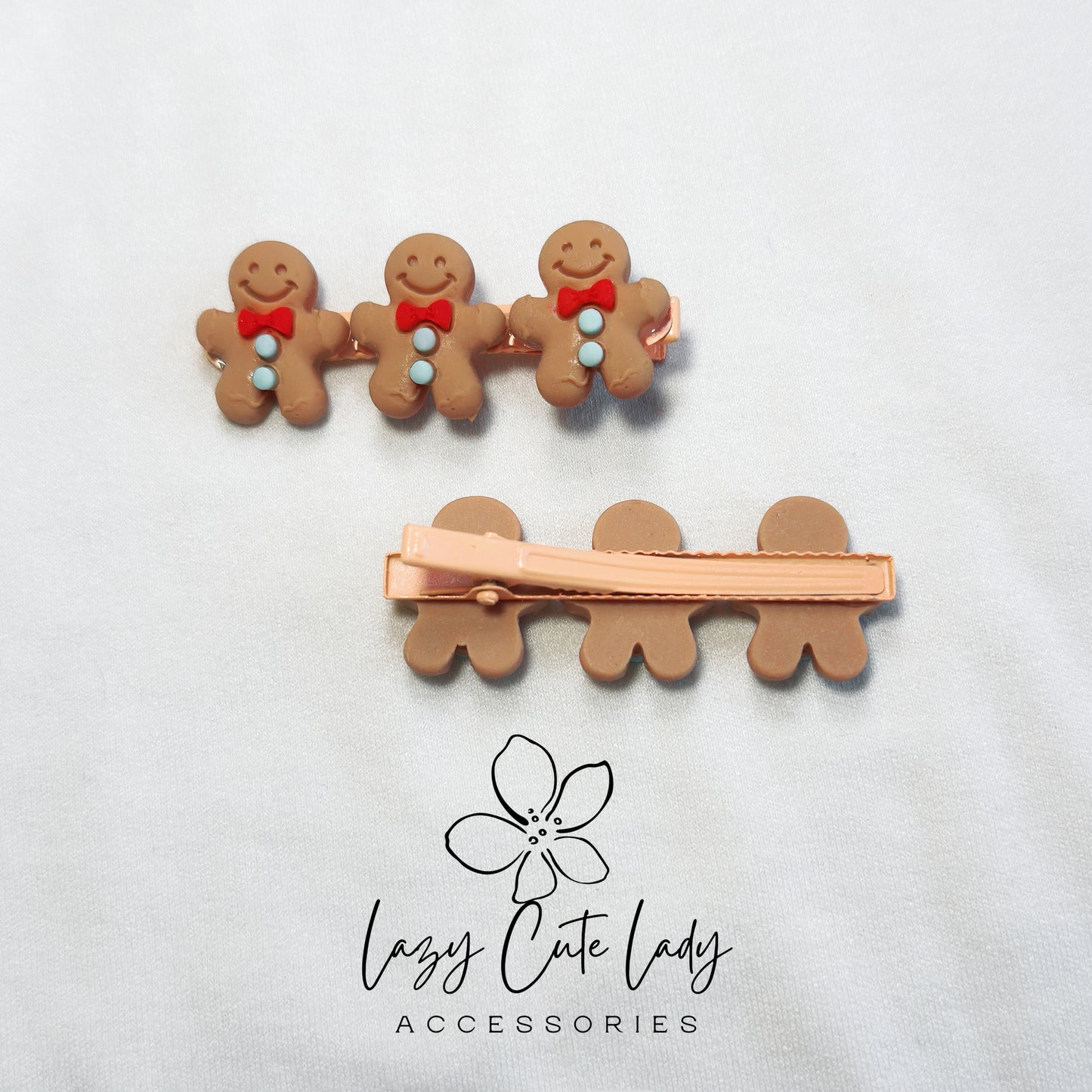 Adorable Gingerbread Man Hair Clip - Festive and Fun