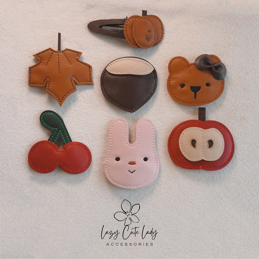 Handmade Autumn & Animal Hair Clips – Lazy Cute Lady Accessories