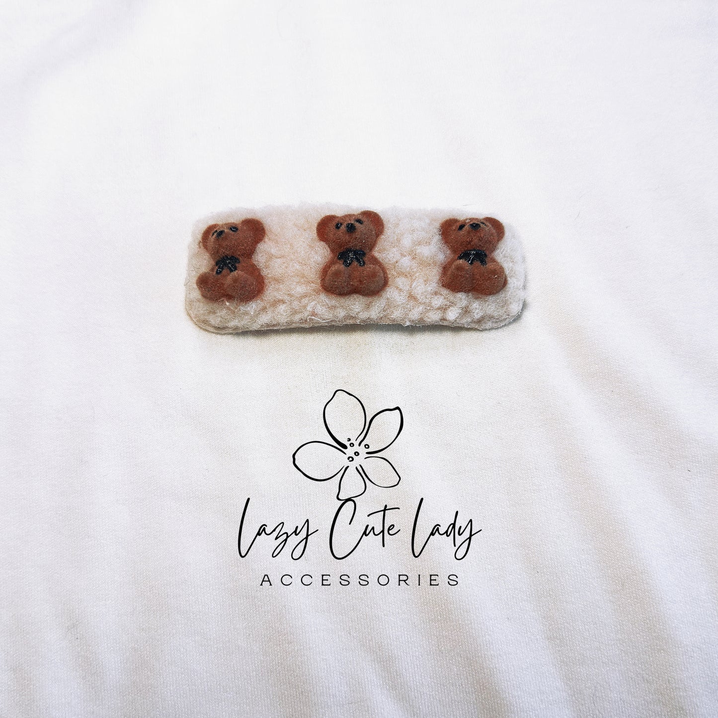 Cute Plush Bear Hair Clip - Adorable and Detailed Accessory