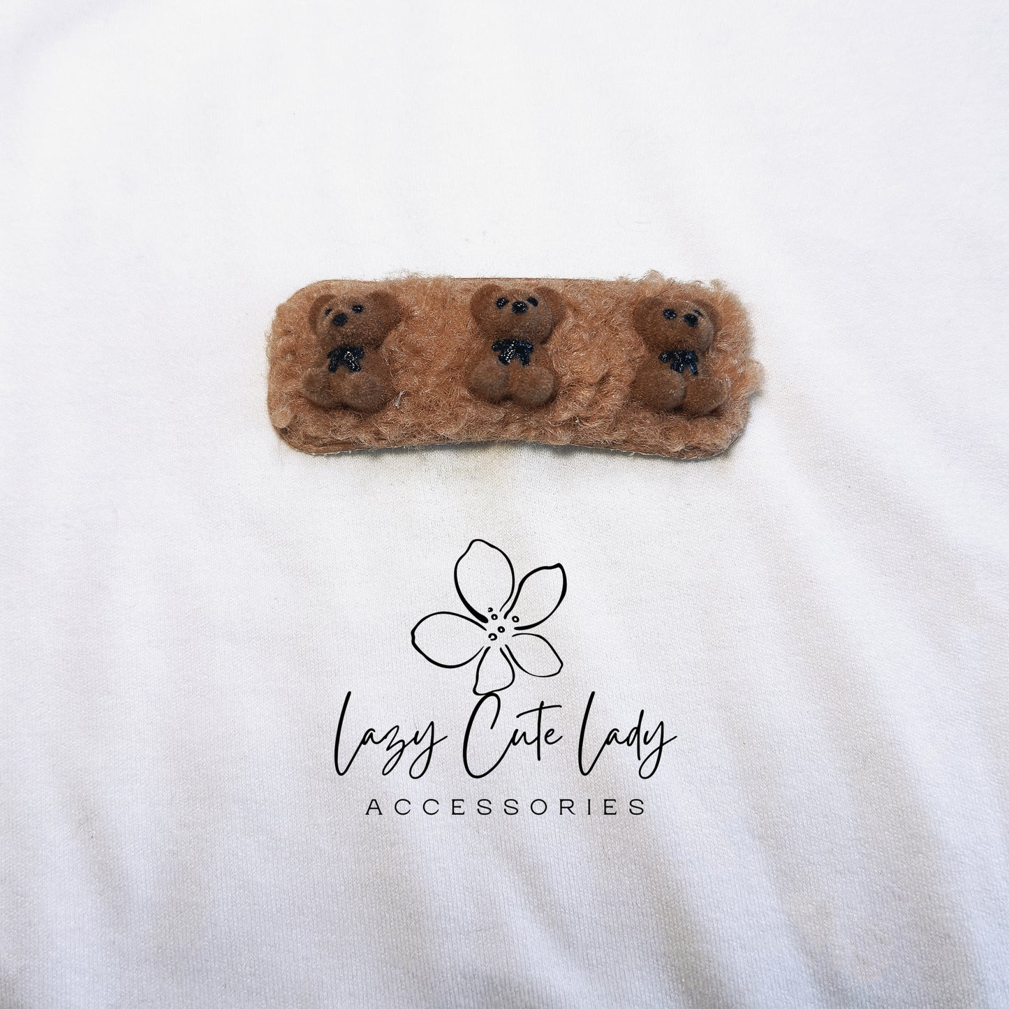 Cute Plush Bear Hair Clip - Adorable and Detailed Accessory
