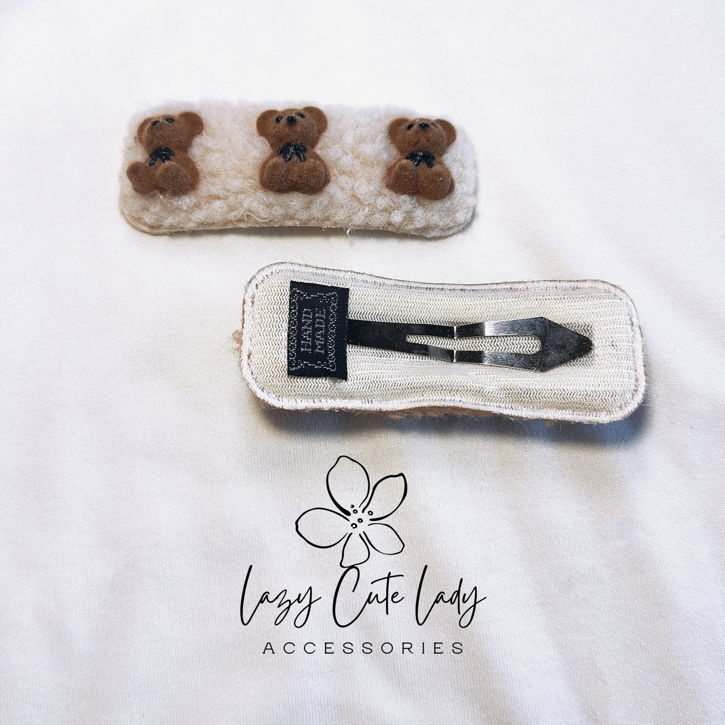 Cute Plush Bear Hair Clip - Adorable and Detailed Accessory