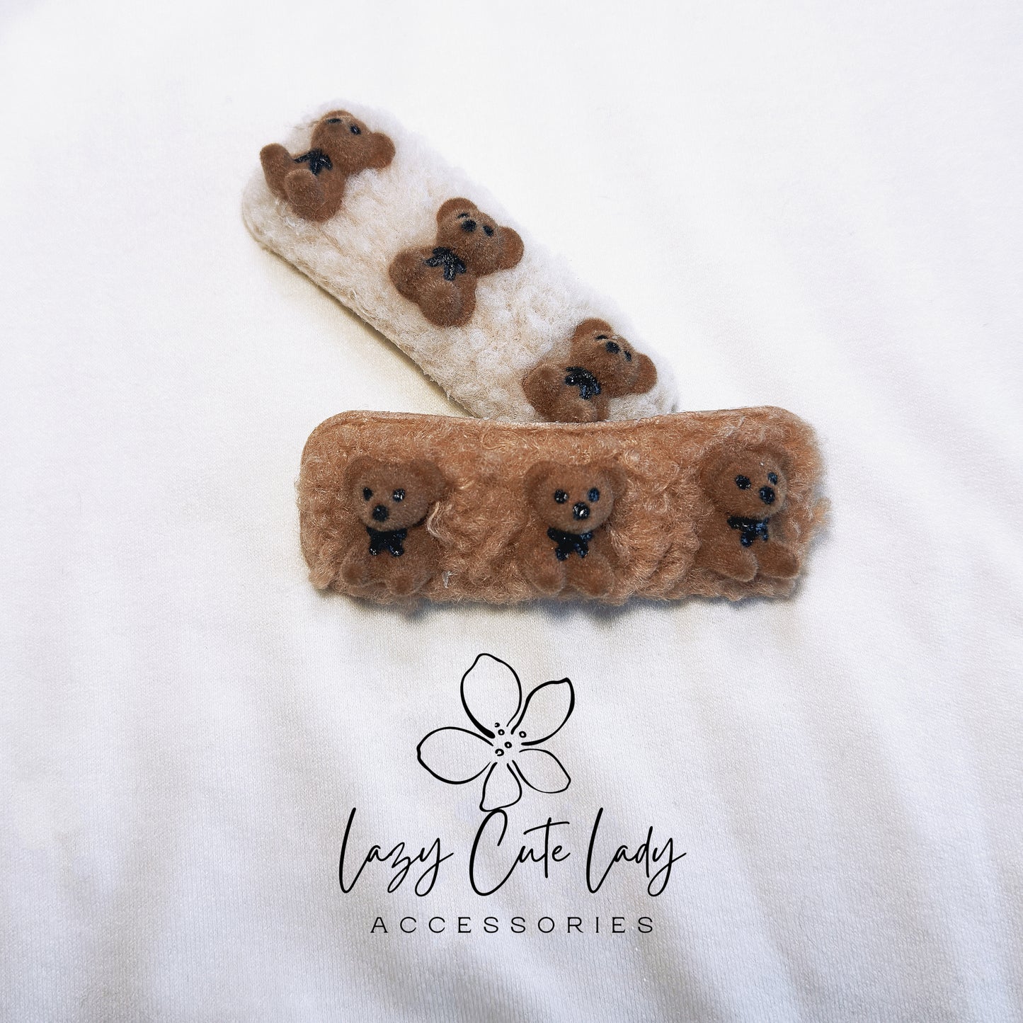Cute Plush Bear Hair Clip - Adorable and Detailed Accessory