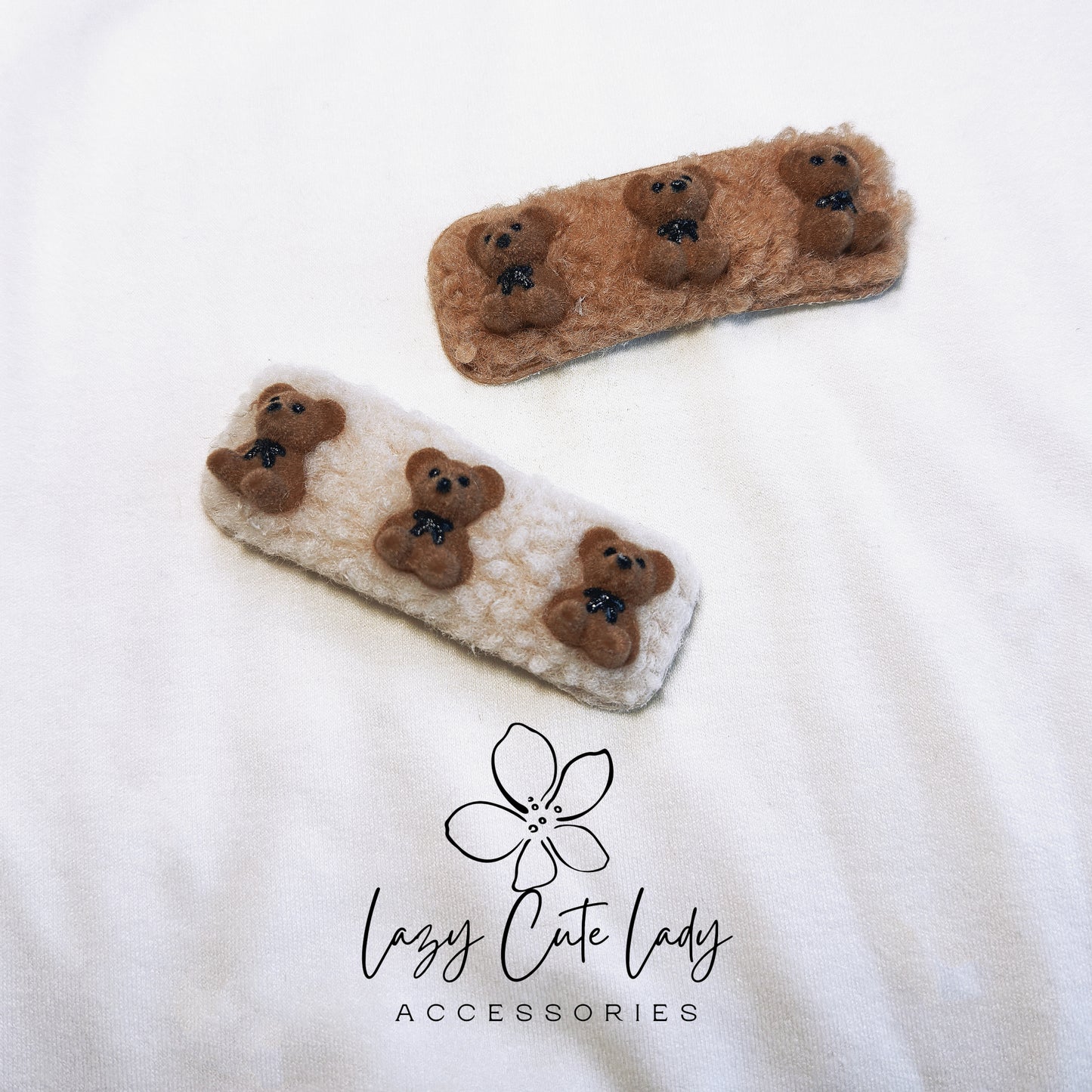 Cute Plush Bear Hair Clip - Adorable and Detailed Accessory