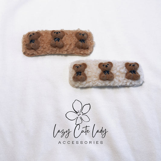 Cute Plush Bear Hair Clip - Adorable and Detailed Accessory