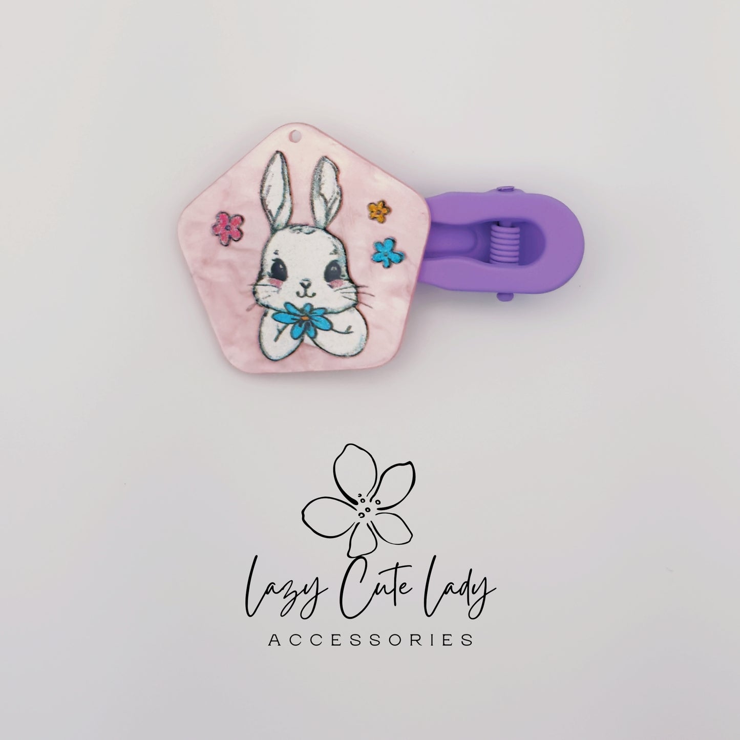 Whimsical Shape Hair Clips – Bunny, Rainbow, Floral & Colorful Designs