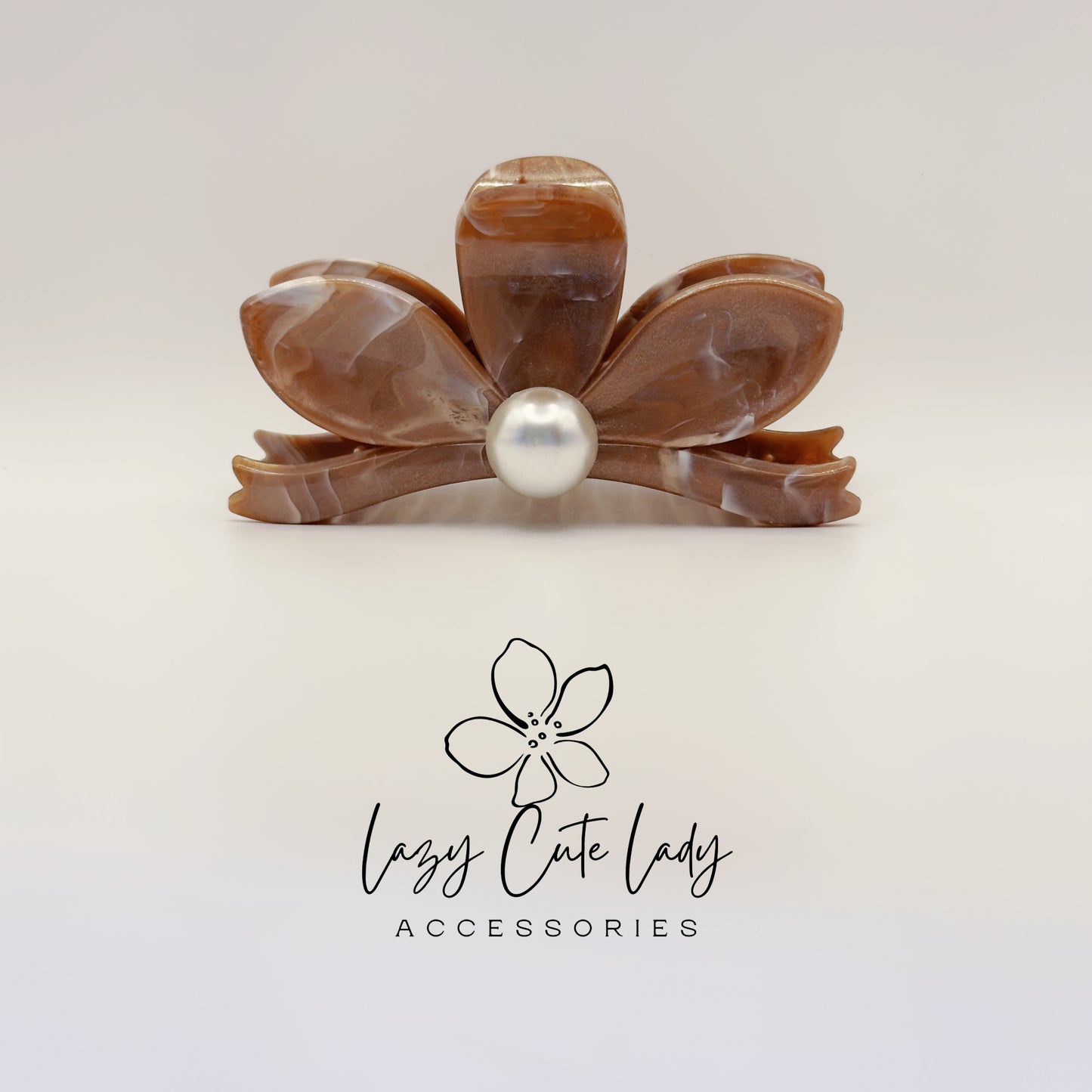 Acetate Dragonfly Hair Claw Clip with Pearl Accent