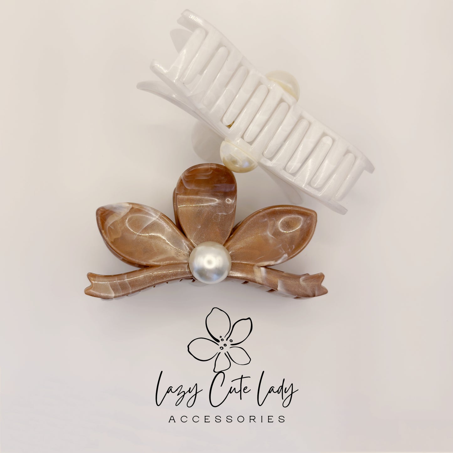 Acetate Dragonfly Hair Claw Clip with Pearl Accent