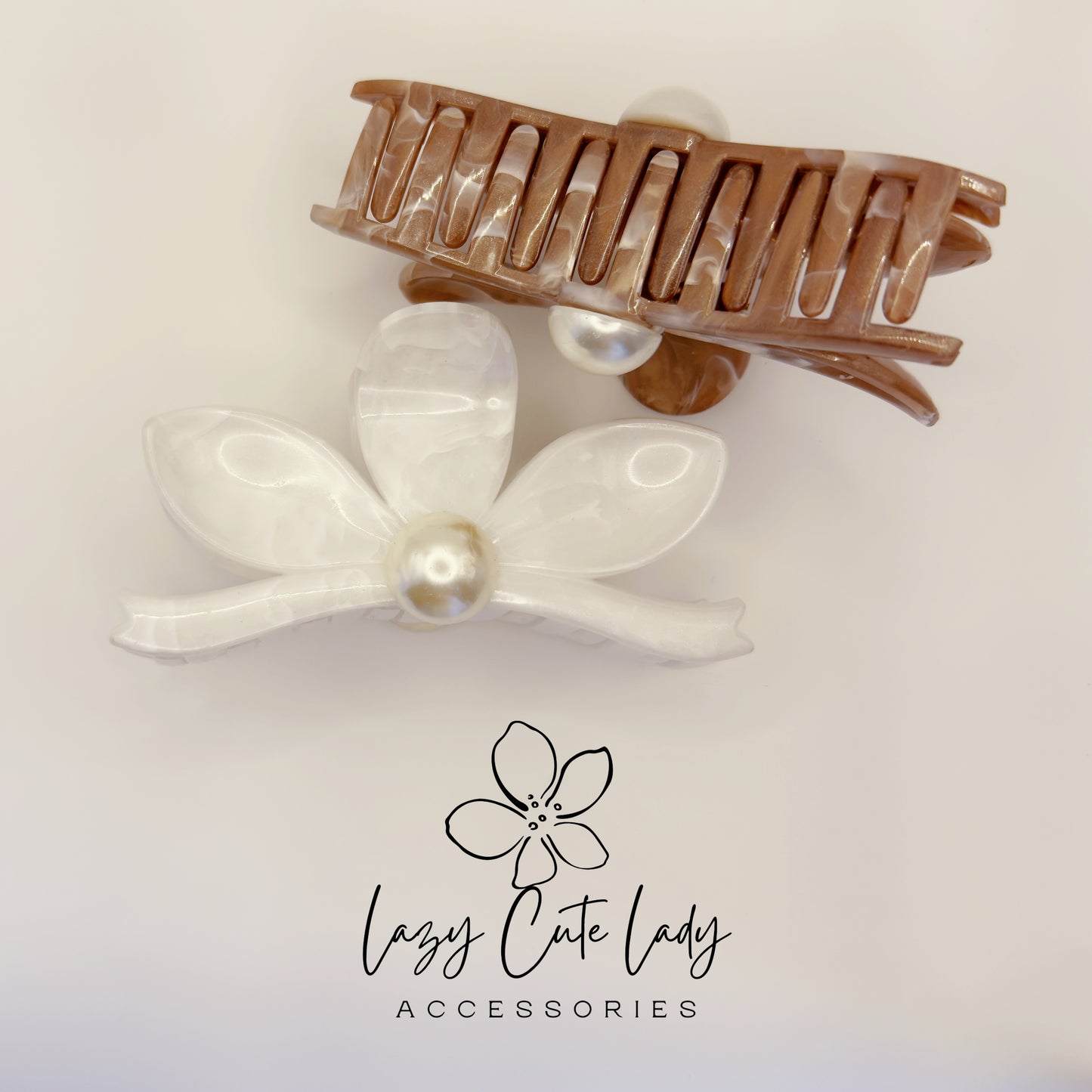 Acetate Dragonfly Hair Claw Clip with Pearl Accent