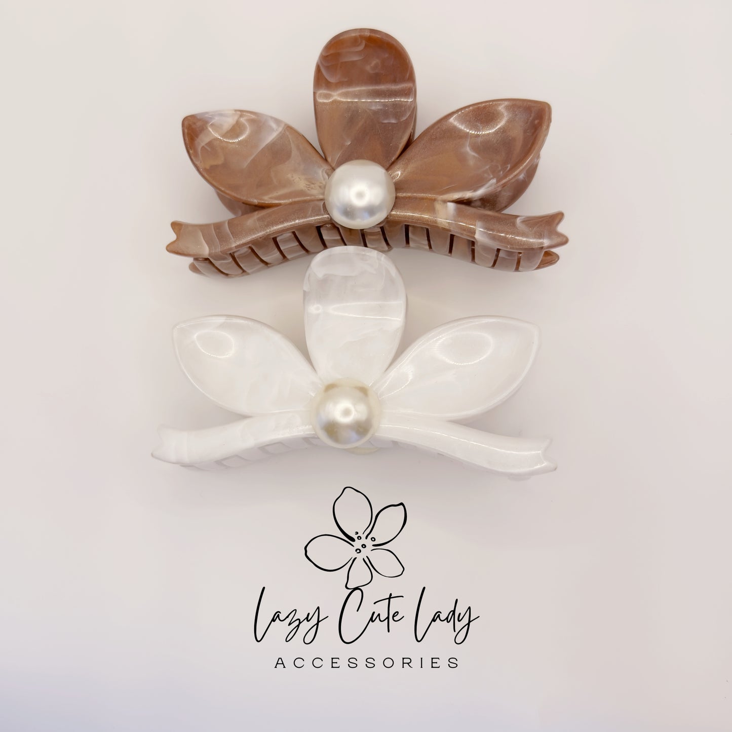 Acetate Dragonfly Hair Claw Clip with Pearl Accent