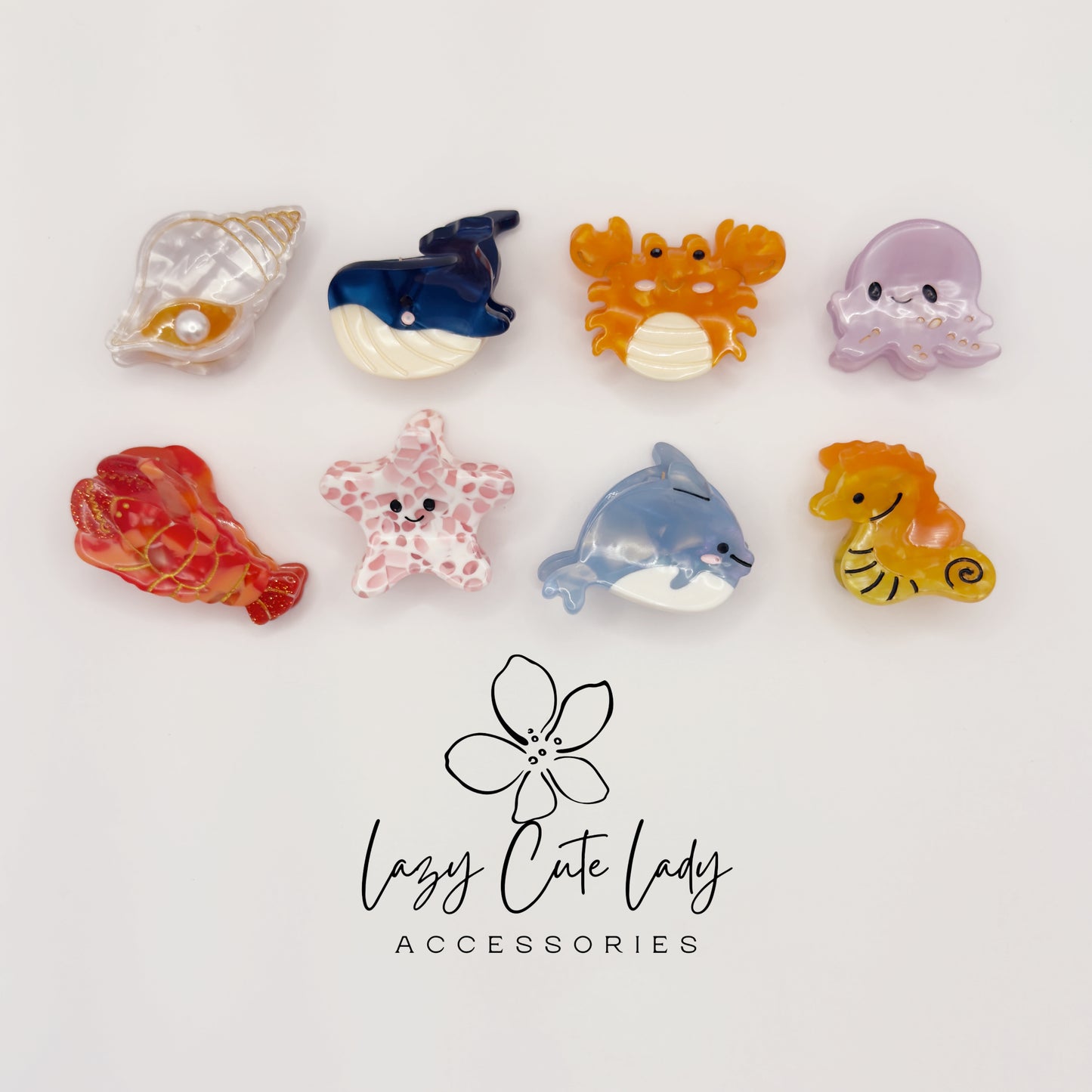 Ocean Animal Hair Claw Clips – Eco-Friendly Cute Marine Collection
