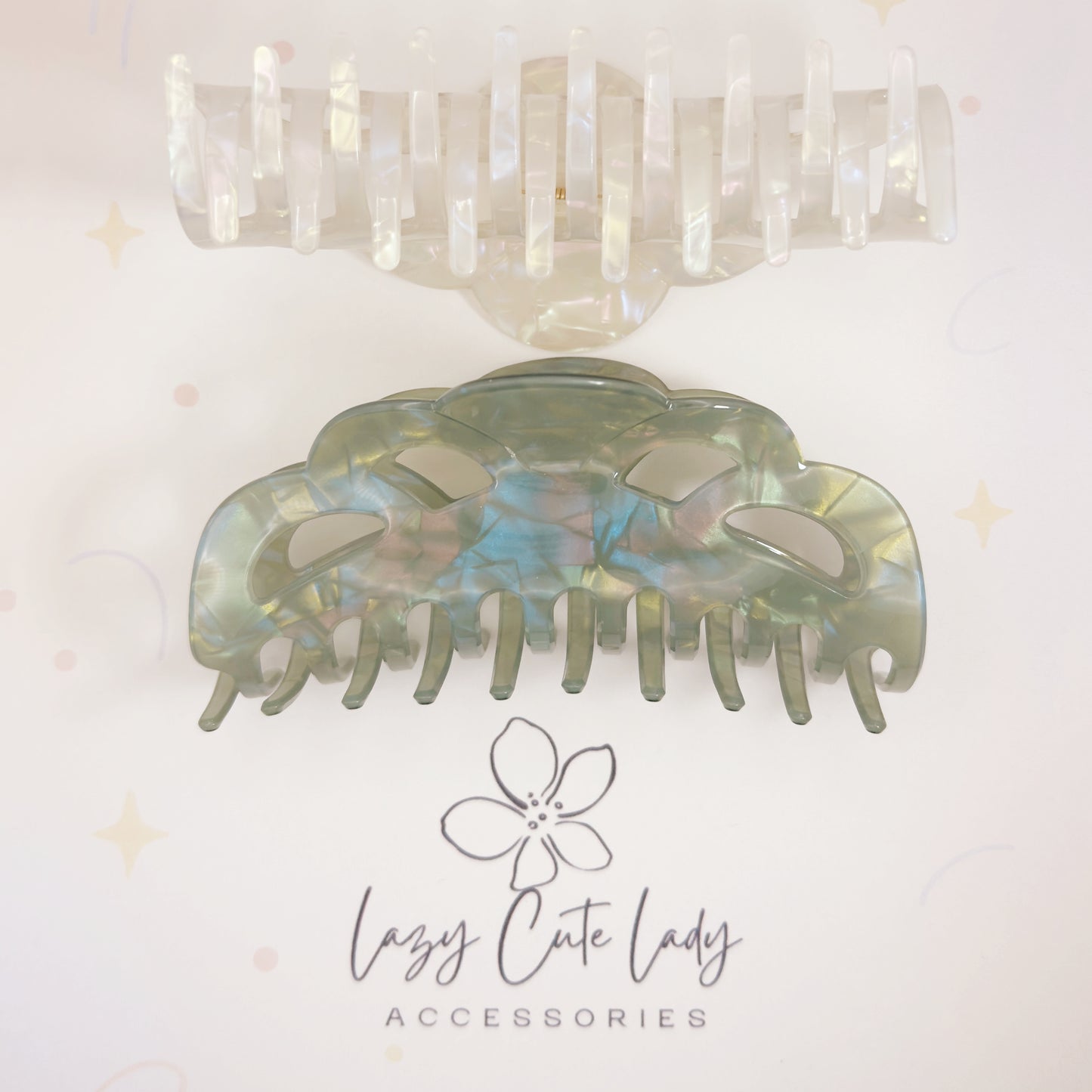 Tropical Leaf Acetate Hair Claw – Eco-Friendly Jungle Style