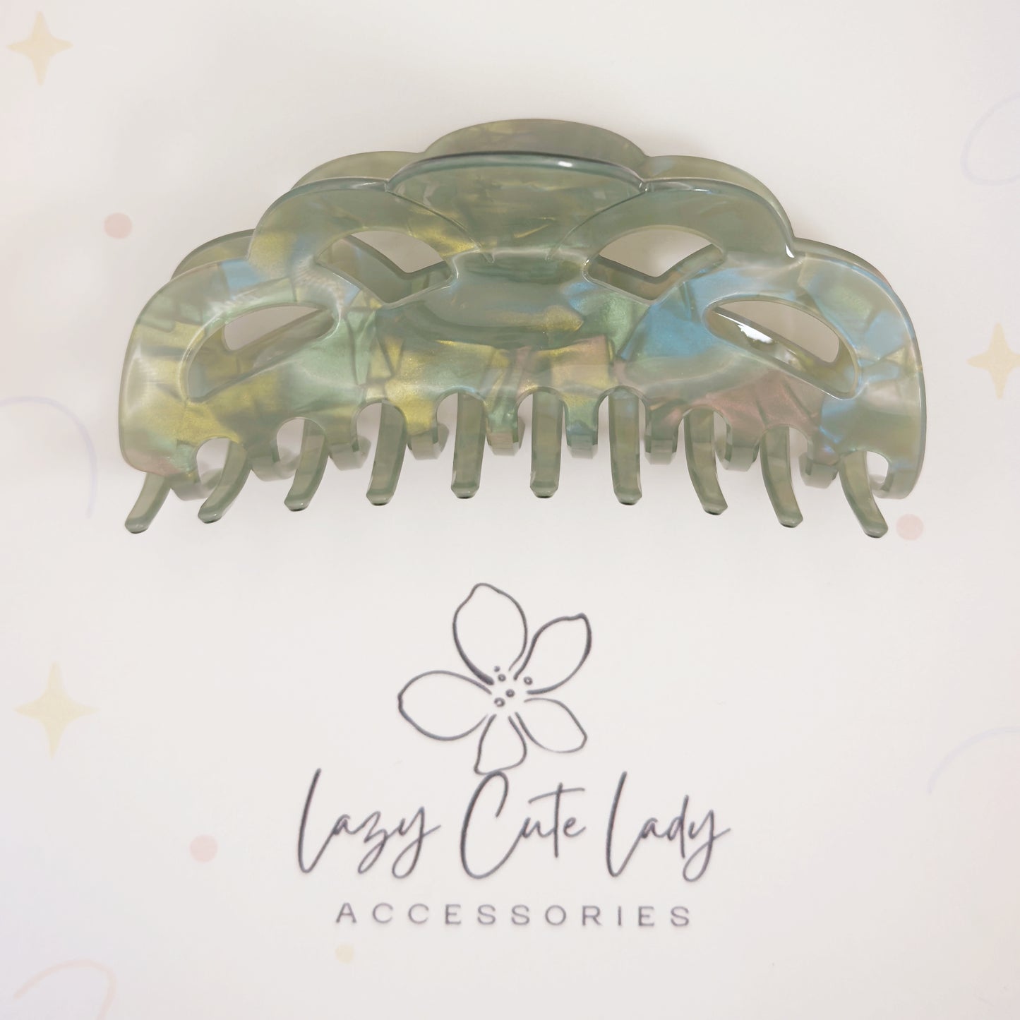 Tropical Leaf Acetate Hair Claw – Eco-Friendly Jungle Style