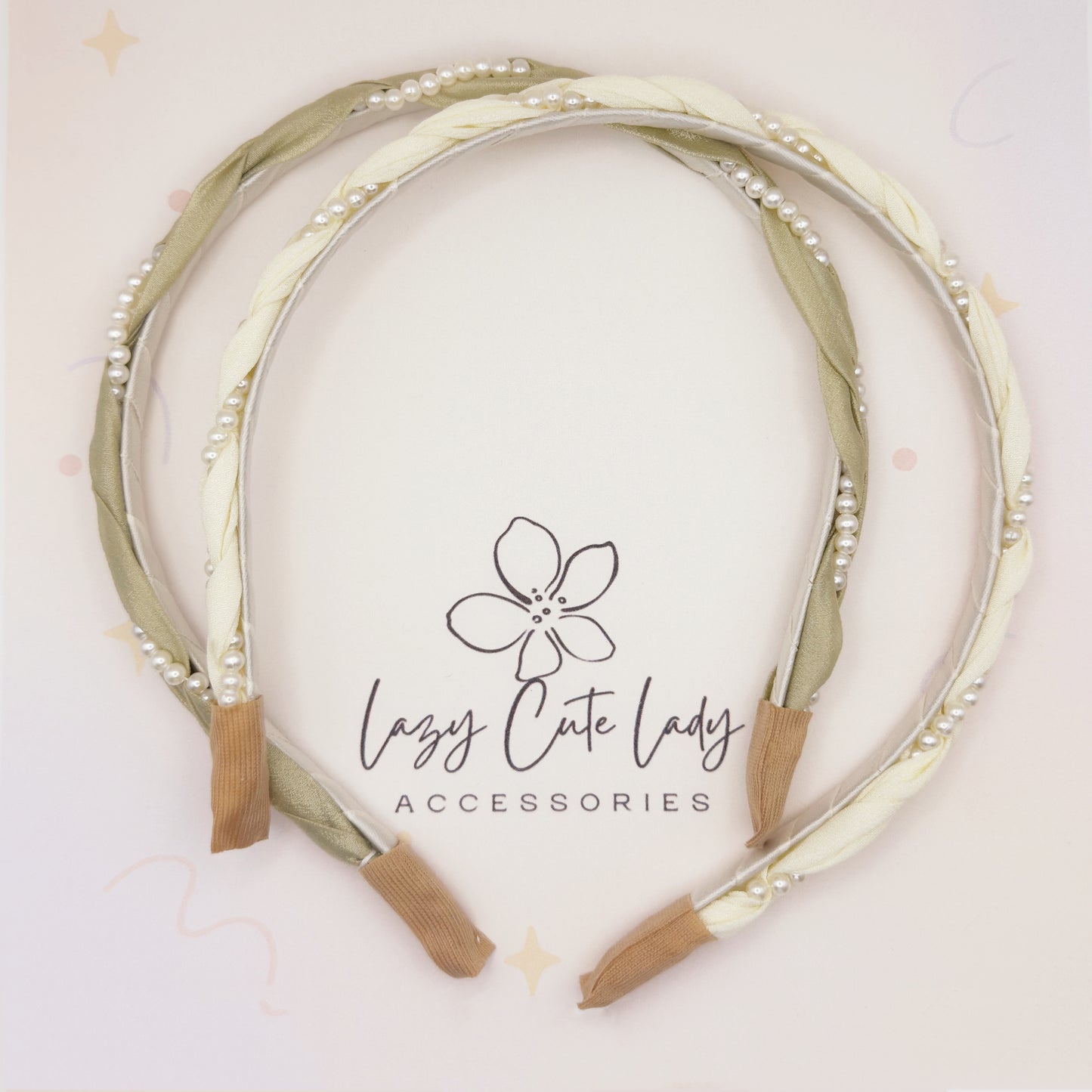Braided Satin and Pearl Headband – Elegant Everyday Hair Accessory