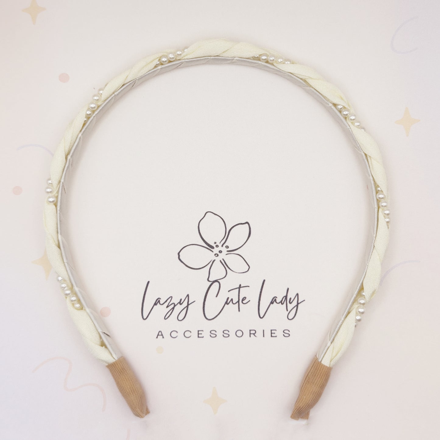Braided Satin and Pearl Headband – Elegant Everyday Hair Accessory