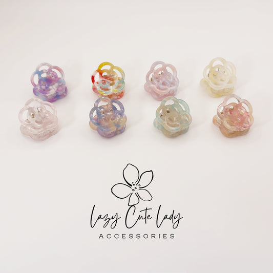 Mini Flower-Shaped Claw Clips – Colorful and Eco-Friendly Acetate Clips