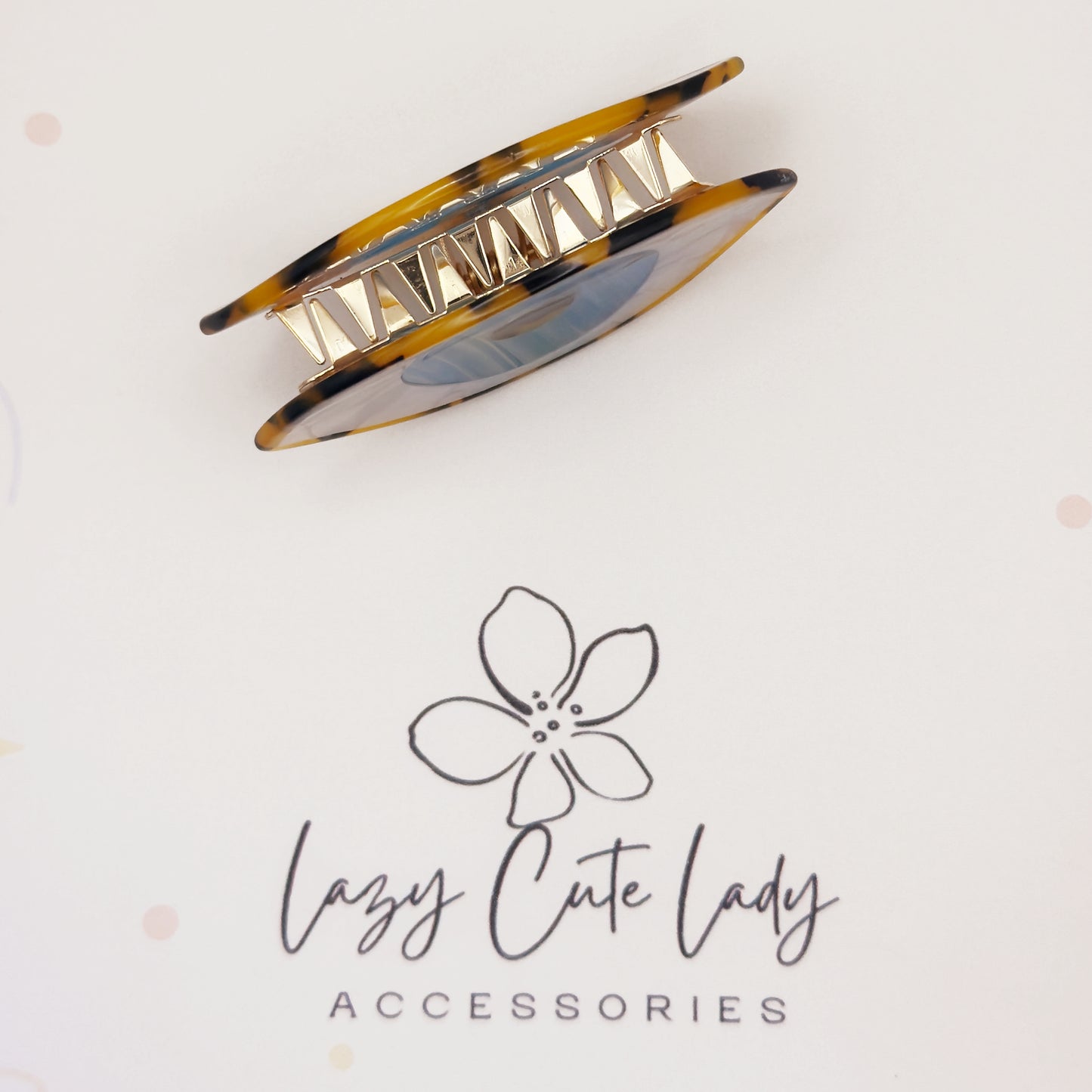 Retro Eye Acetate Hair Claw – Eco-Friendly Statement Clip