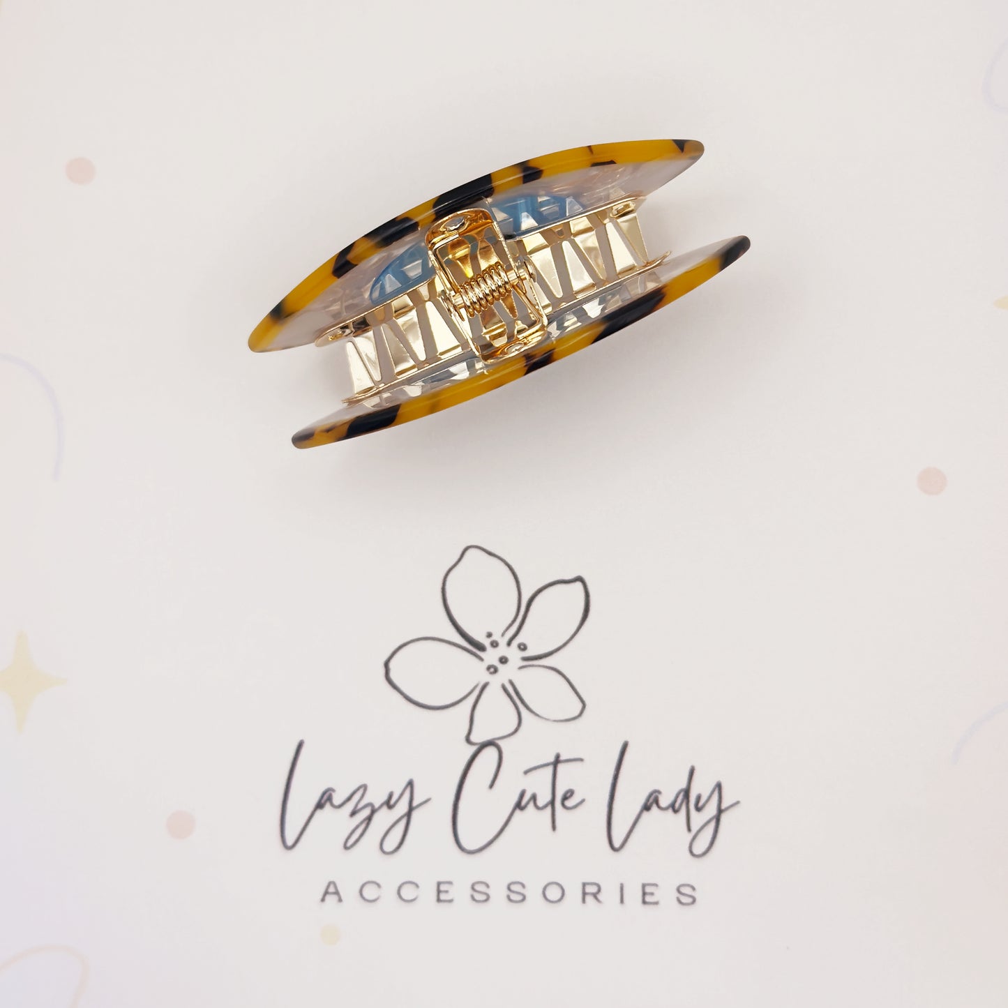 Retro Eye Acetate Hair Claw – Eco-Friendly Statement Clip