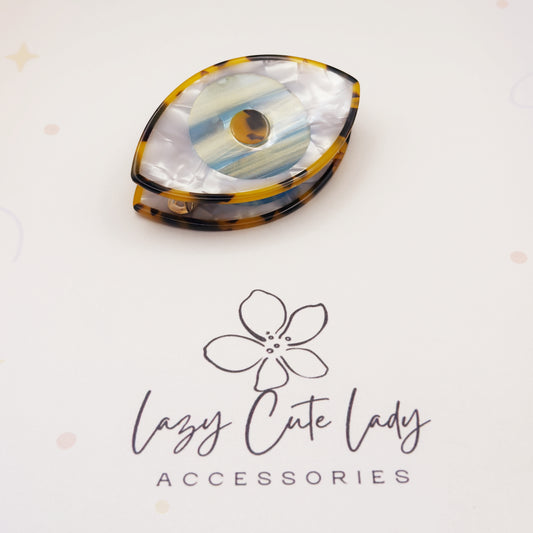 Retro Eye Acetate Hair Claw – Eco-Friendly Statement Clip
