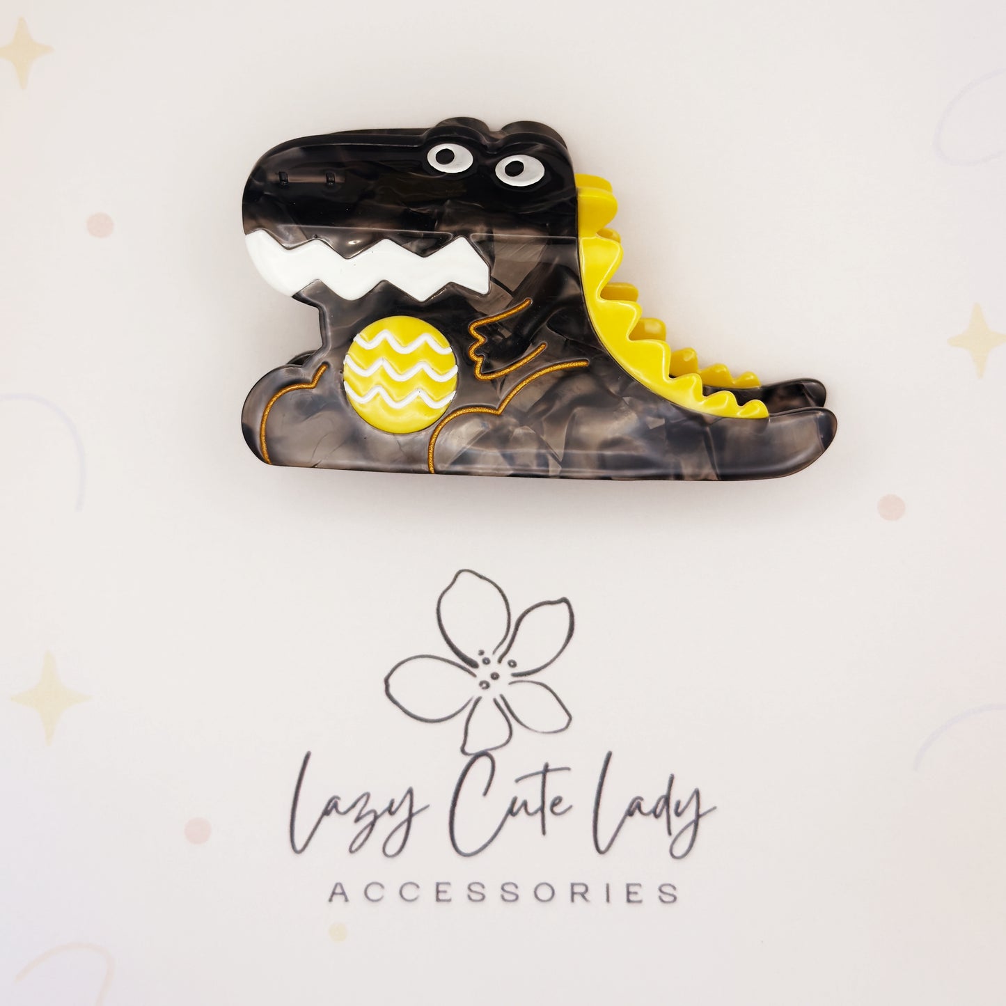Rawr-some Dino Acetate Hair Claw – Eco-Friendly Cute Clip