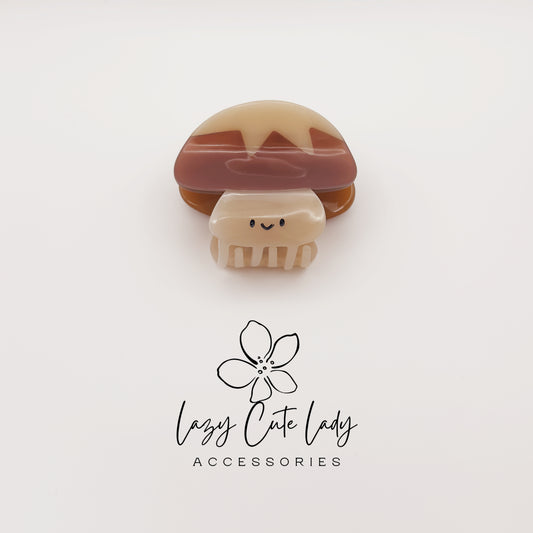 Mushroom Hair Claw Clip – Eco-Friendly Cellulose Acetate Cute Mini Claw for Women and Girls