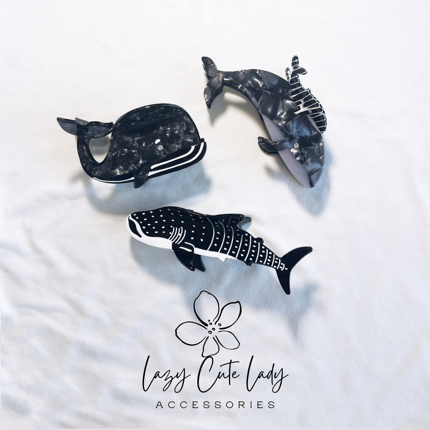 Ocean Majesty Hair Claws - Eco-Friendly Acetate Inspired by Whales & Whale Sharks
