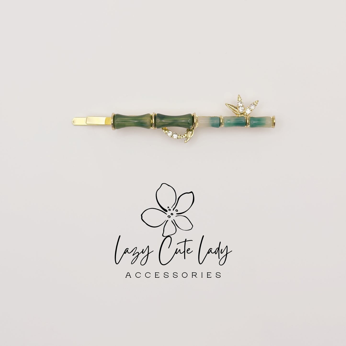 Panda and Bamboo Hair Clip Set: Enamel Animal Hair Accessories