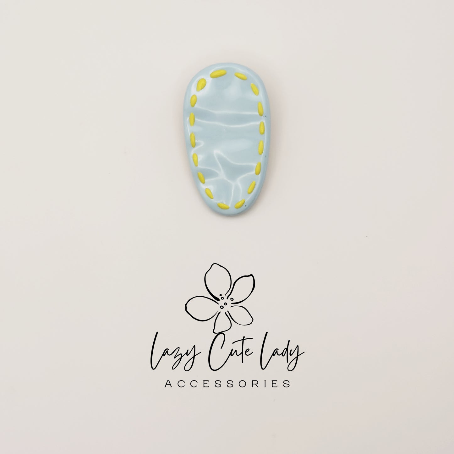 Pastel Stitch Hair Clips – Cute Resin Snap Clips for Girls and Women, Oval & Long Barrette Styles