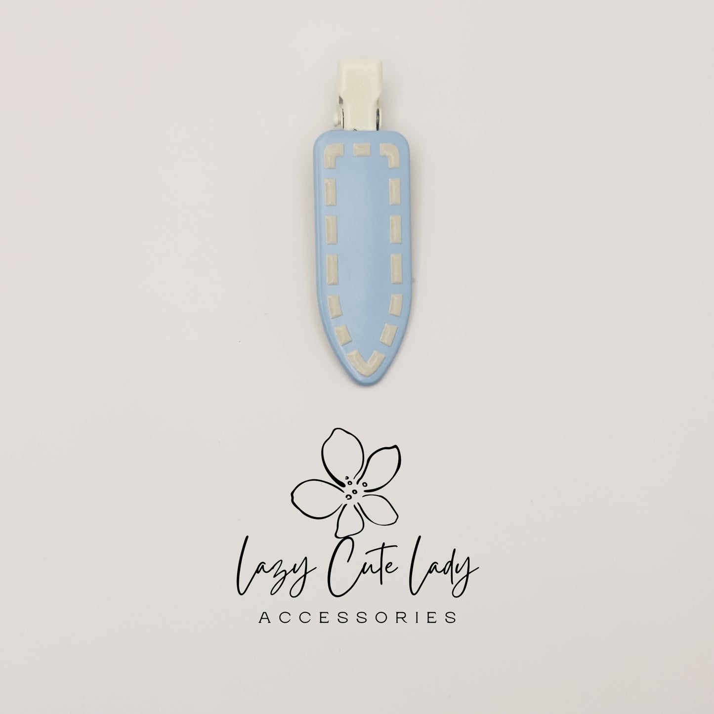 Pastel Stitch Hair Clips – Cute Resin Snap Clips for Girls and Women, Oval & Long Barrette Styles