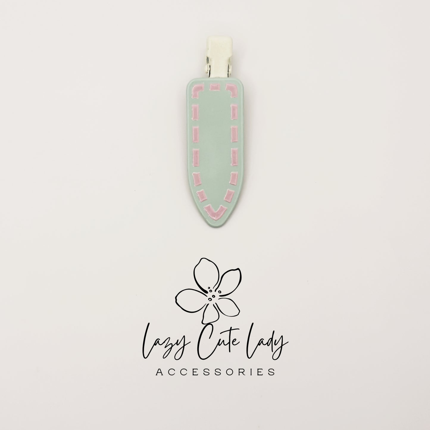 Pastel Stitch Hair Clips – Cute Resin Snap Clips for Girls and Women, Oval & Long Barrette Styles