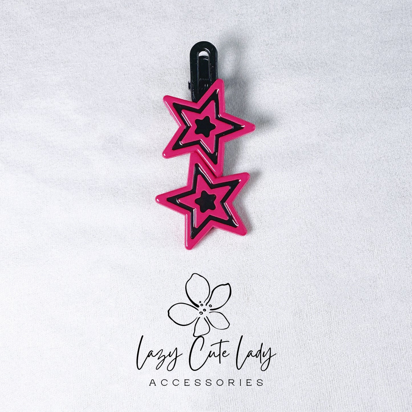 Dual Star Hair Clip - Cool & Chic Two-Tone Star Design