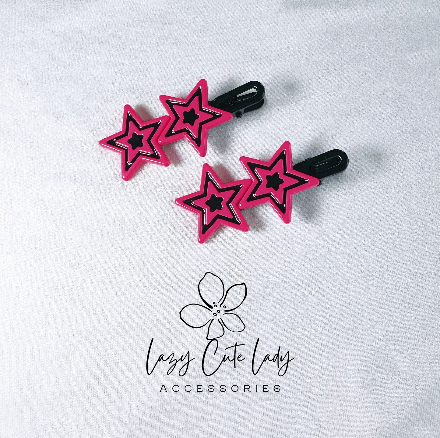 Dual Star Hair Clip - Cool & Chic Two-Tone Star Design