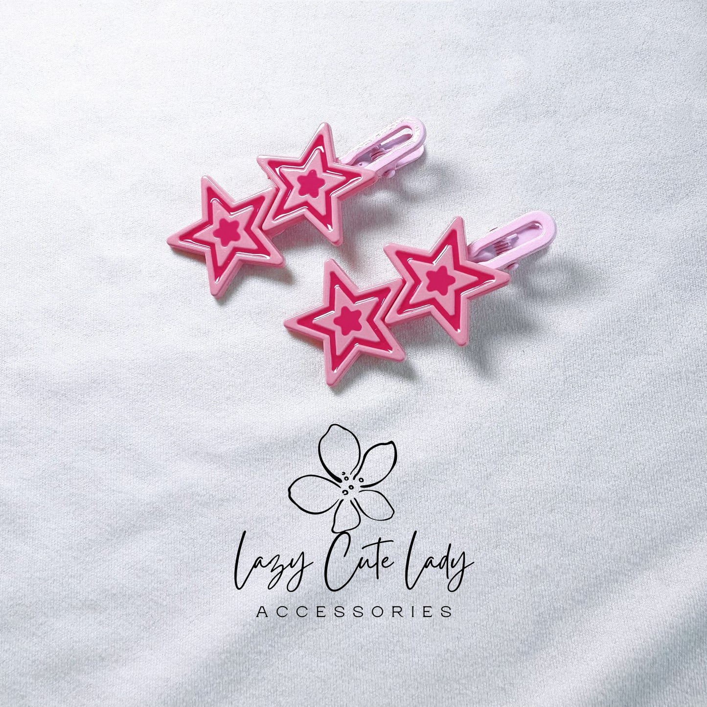Dual Star Hair Clip - Cool & Chic Two-Tone Star Design