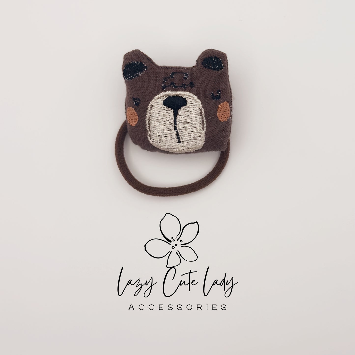 Cute Animal Hair Ties for Kids – Bunny, Bear, Koala, Puppy &Duck Fabric Hair Accessories