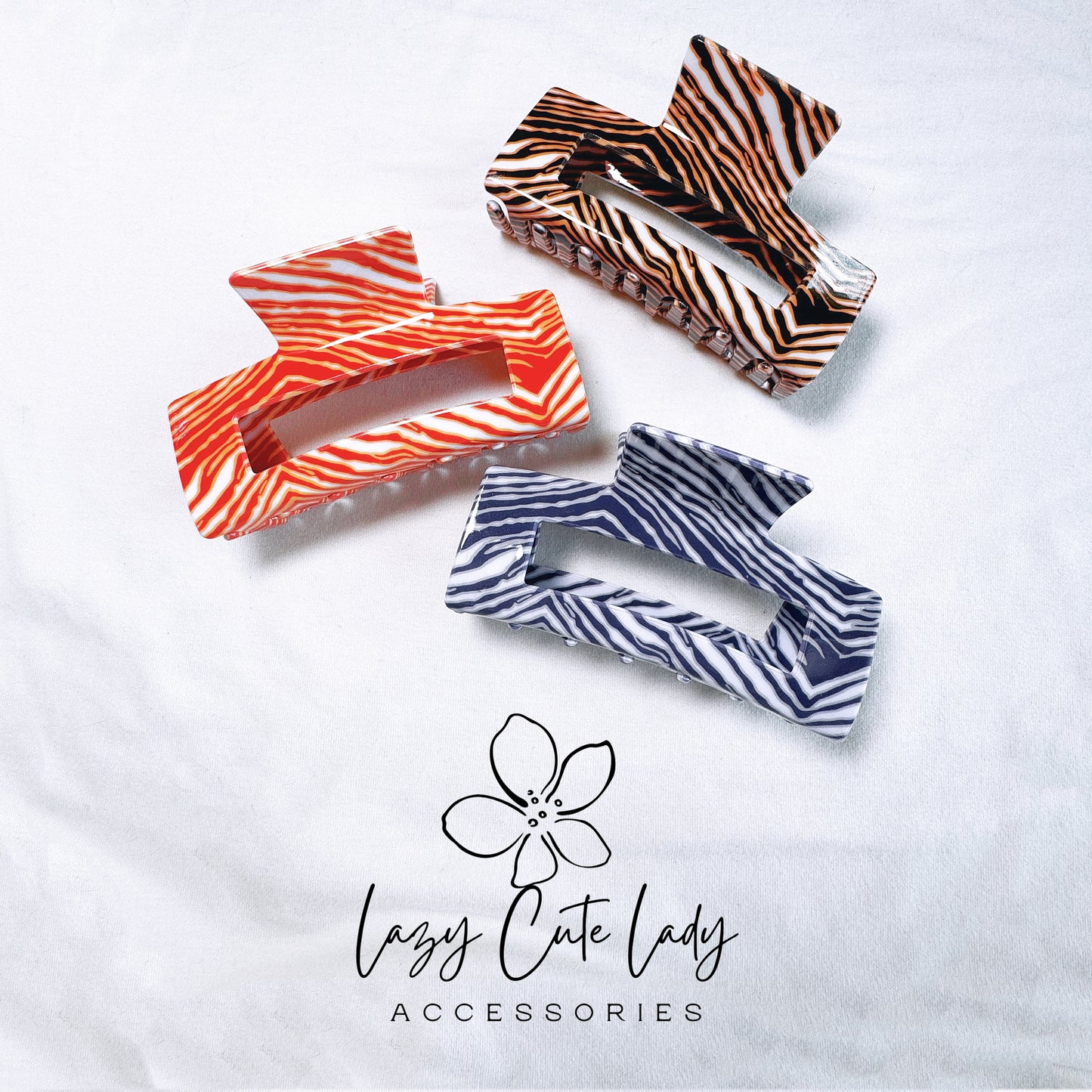 Minimalist Striped Hair Claw - Stylish & Functional Accessory